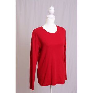 Croft & Barrow Women’s Size Medium Red Long-sleeved Tee